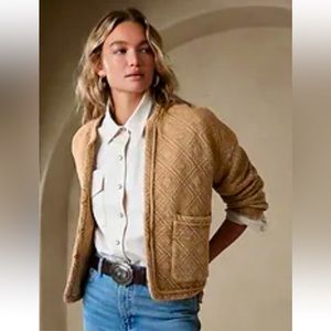 Banana Republic NWT Quilted Cardigan size Large